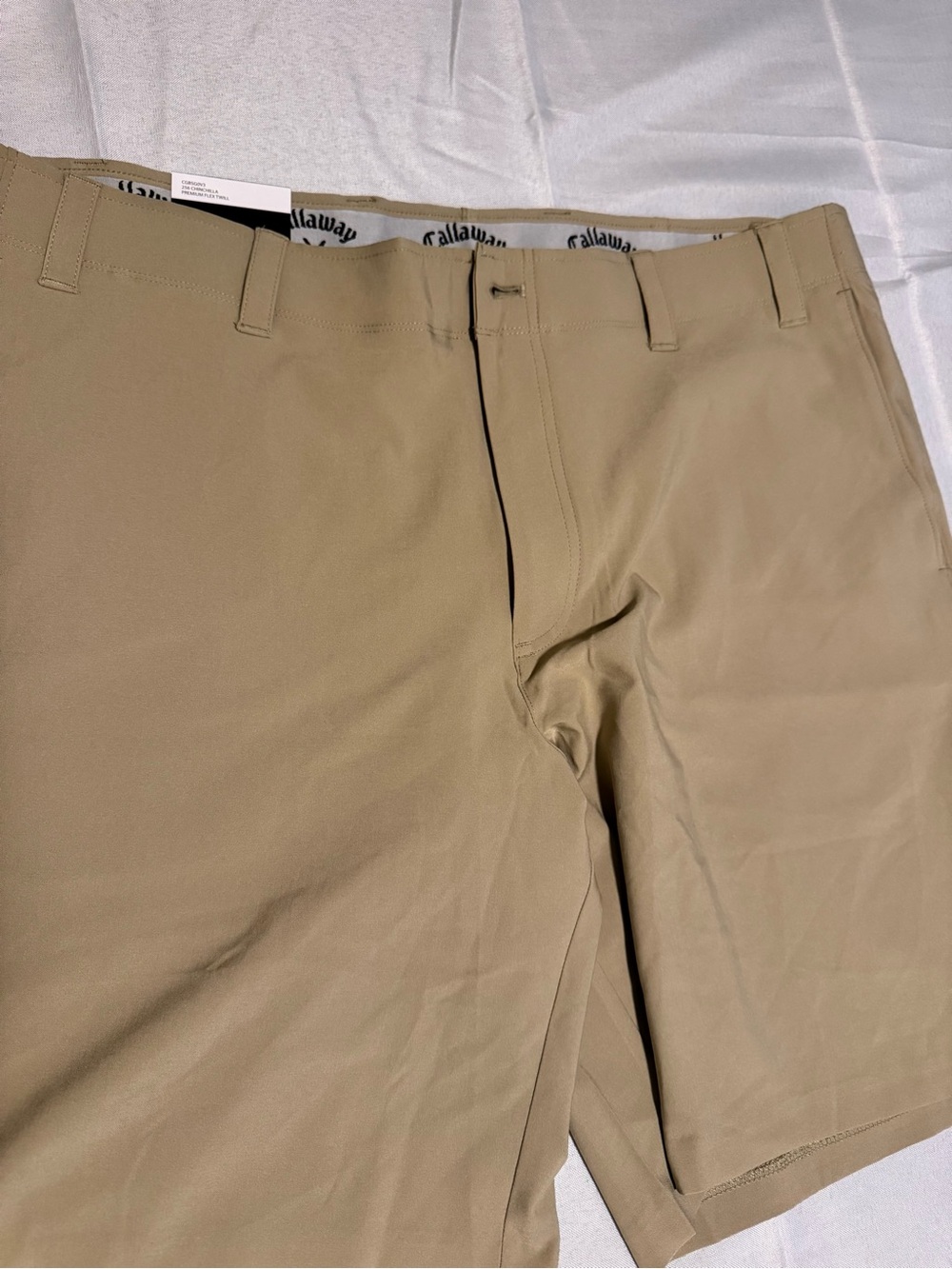 Callaway Men’s Tan Flat-Front Golf Shorts-Size 40